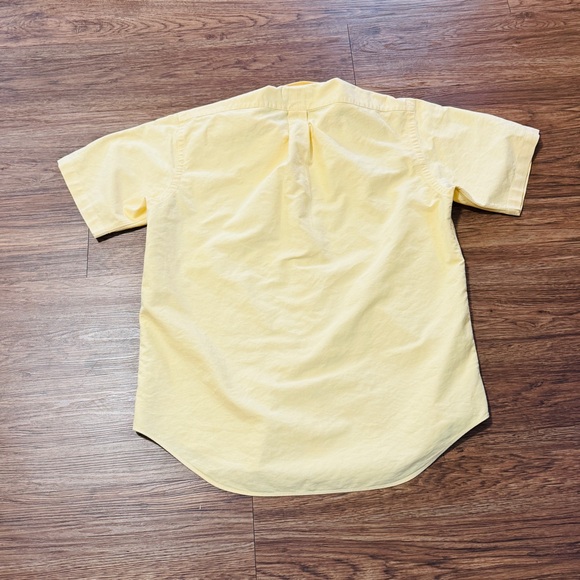 Vintage Ralph Lauren Short Sleeve Button Down Casual Cotton Shirt Yellow Medium - Picture 12 of 12